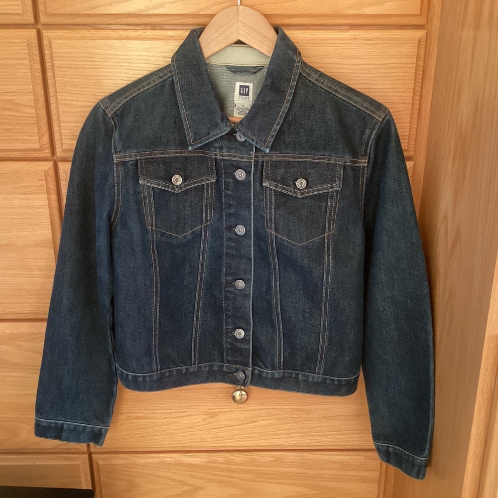 GAP Vintage Y2K Denim Trucker Jean Jacket, Size Small